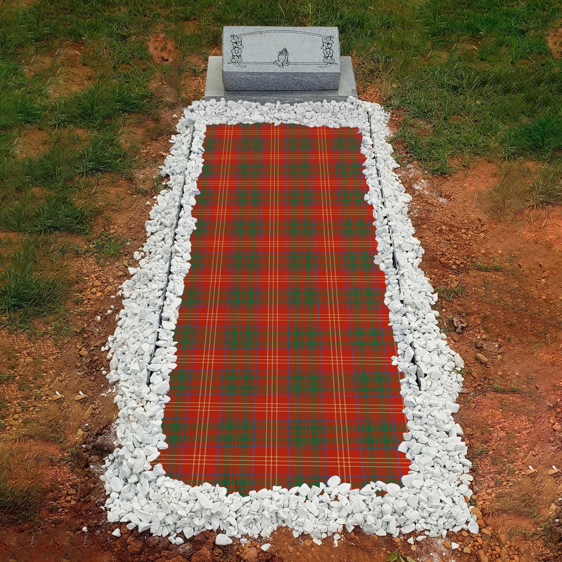 ScotsTee Shop Scottish Burns (Burns 1930) Ancient Clan Tartan Grave Blanket For Cemetery Waterproof Custom Memorial
