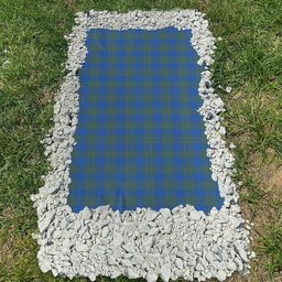 ScotsTee Shop Scottish Dallas Clan Tartan Grave Blanket For Cemetery Waterproof Custom Memorial