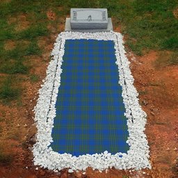 ScotsTee Shop Scottish Dallas Clan Tartan Grave Blanket For Cemetery Waterproof Custom Memorial