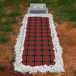 ScotsTee Shop Scottish Dunbar District Modern Clan Tartan Grave Blanket For Cemetery Waterproof Custom Memorial