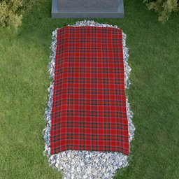 ScotsTee Shop Scottish Dalziel Modern Clan Tartan Grave Blanket For Cemetery Waterproof Custom Memorial