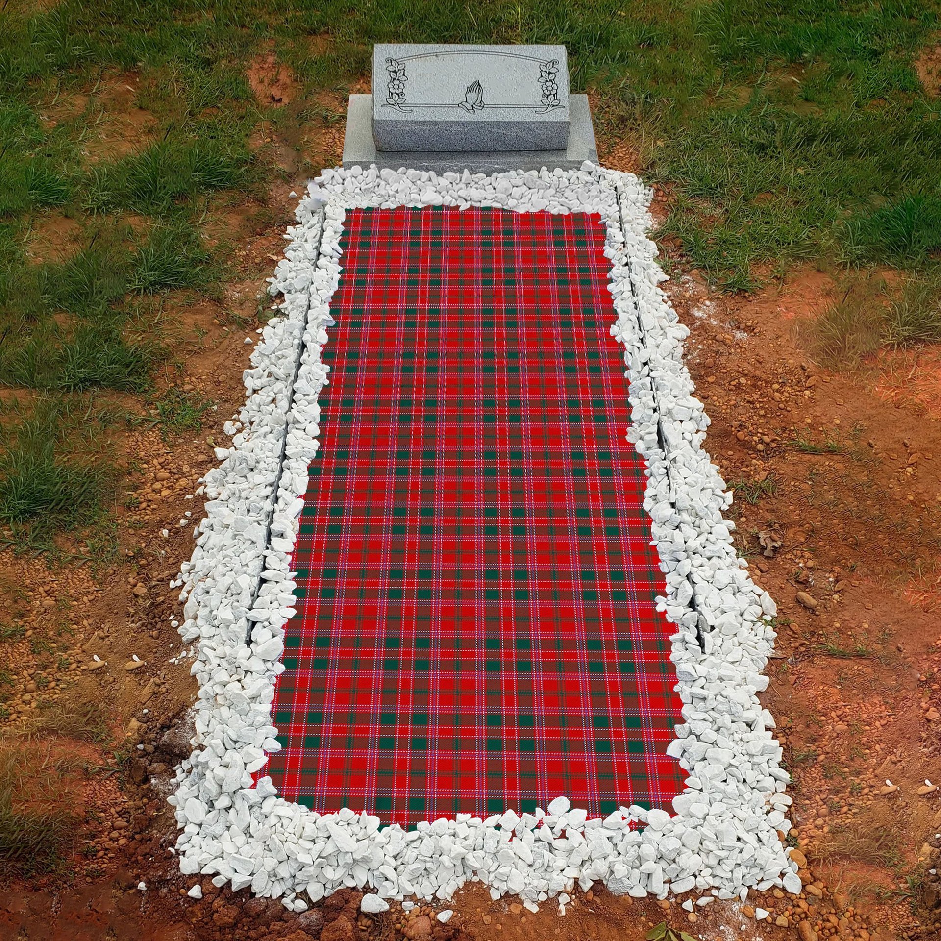 ScotsTee Shop Scottish Dalziel Modern Clan Tartan Grave Blanket For Cemetery Waterproof Custom Memorial
