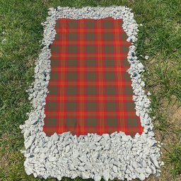 ScotsTee Shop Scottish Burns (Burns 1930) Modern Clan Tartan Grave Blanket For Cemetery Waterproof Custom Memorial