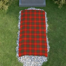 ScotsTee Shop Scottish Burns (Burns 1930) Modern Clan Tartan Grave Blanket For Cemetery Waterproof Custom Memorial