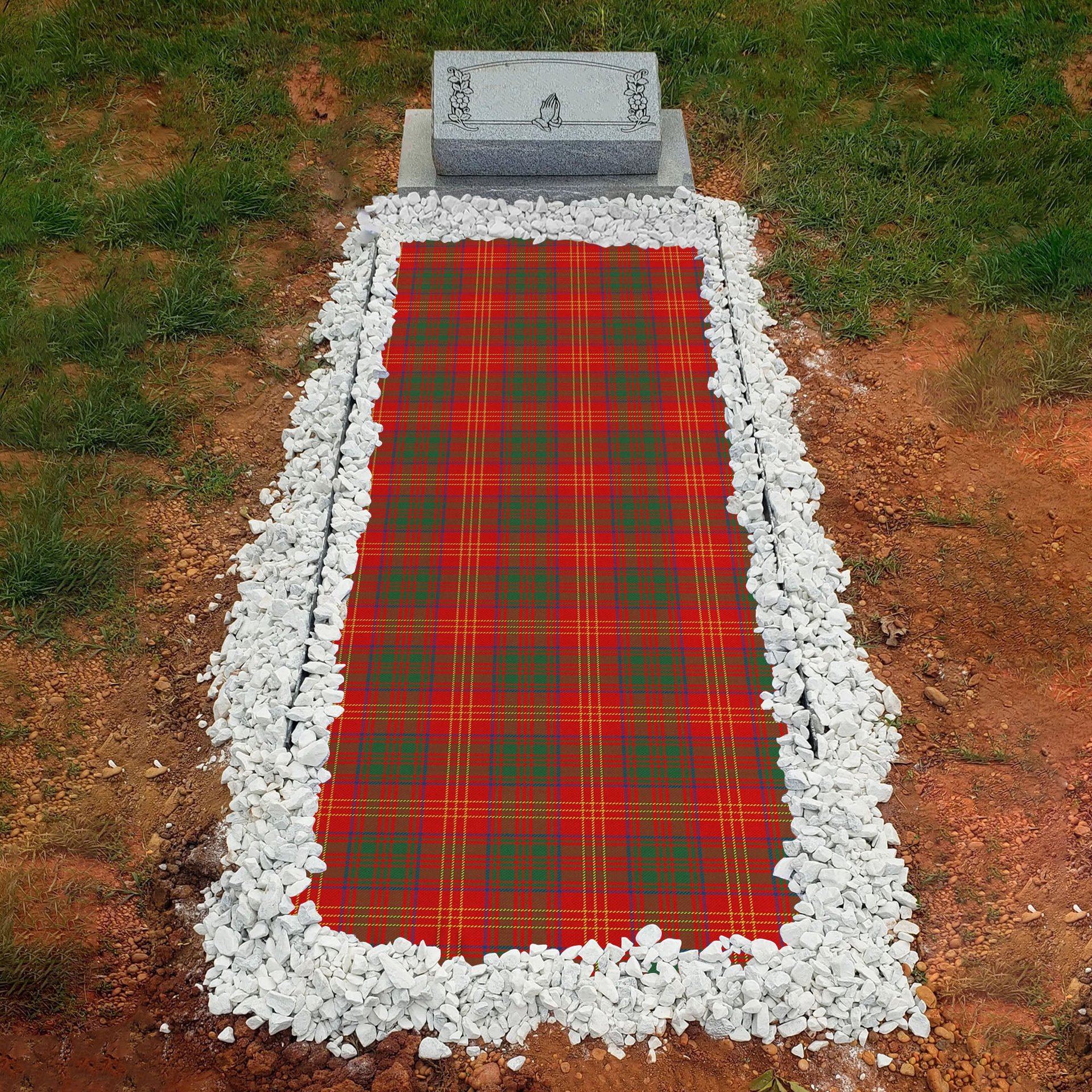 ScotsTee Shop Scottish Burns (Burns 1930) Modern Clan Tartan Grave Blanket For Cemetery Waterproof Custom Memorial