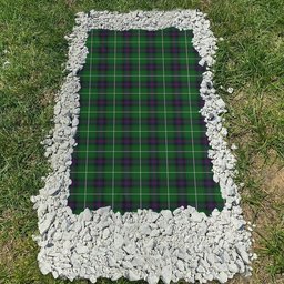 ScotsTee Shop Scottish Donald of The Isles Clan Tartan Grave Blanket For Cemetery Waterproof Custom Memorial