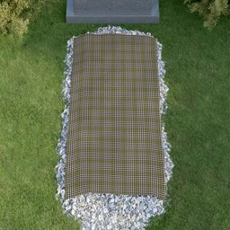 ScotsTee Shop Scottish Burns Check Clan Tartan Grave Blanket For Cemetery Waterproof Custom Memorial