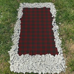 ScotsTee Shop Scottish Donald of Glencoe Clan Tartan Grave Blanket For Cemetery Waterproof Custom Memorial
