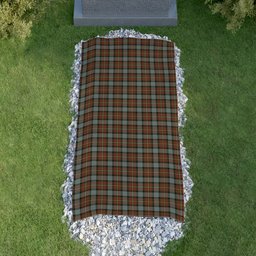 ScotsTee Shop Scottish Fergusson Weathered Clan Tartan Grave Blanket For Cemetery Waterproof Custom Memorial