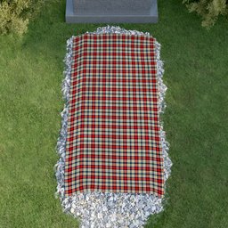 ScotsTee Shop Scottish Dundee Dress Clan Tartan Grave Blanket For Cemetery Waterproof Custom Memorial