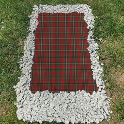 ScotsTee Shop Scottish Gillespie Clan Tartan Grave Blanket For Cemetery Waterproof Custom Memorial