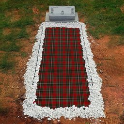 ScotsTee Shop Scottish Gillespie Clan Tartan Grave Blanket For Cemetery Waterproof Custom Memorial