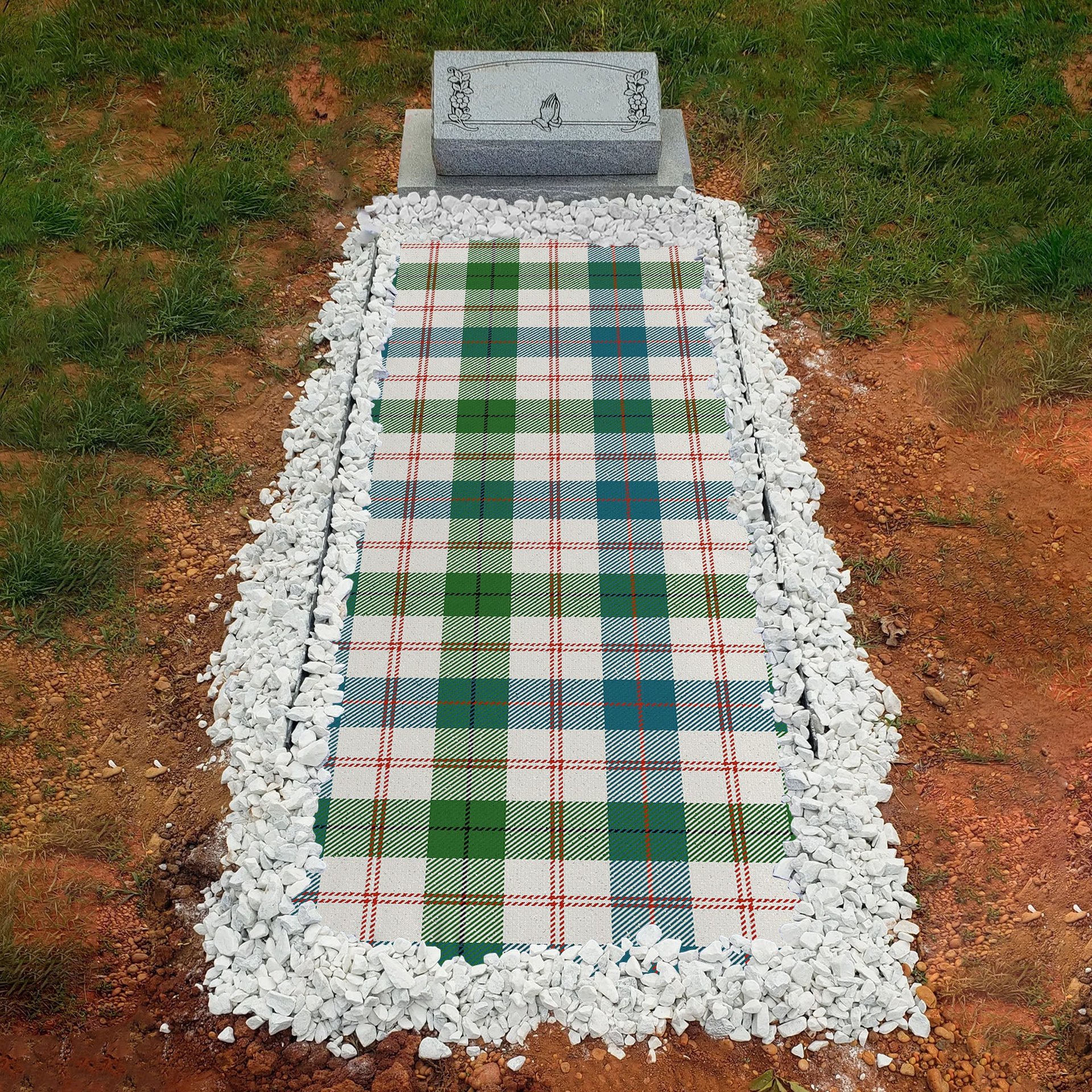 ScotsTee Shop Scottish Guthrie Dress Ancient Clan Tartan Grave Blanket For Cemetery Waterproof Custom Memorial
