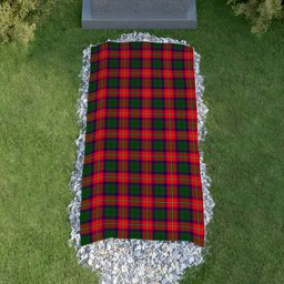 ScotsTee Shop Scottish Hopkirk Clan Tartan Grave Blanket For Cemetery Waterproof Custom Memorial