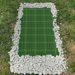ScotsTee Shop Scottish Foster Hunting Clan Tartan Grave Blanket For Cemetery Waterproof Custom Memorial