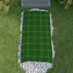 ScotsTee Shop Scottish Foster Hunting Clan Tartan Grave Blanket For Cemetery Waterproof Custom Memorial