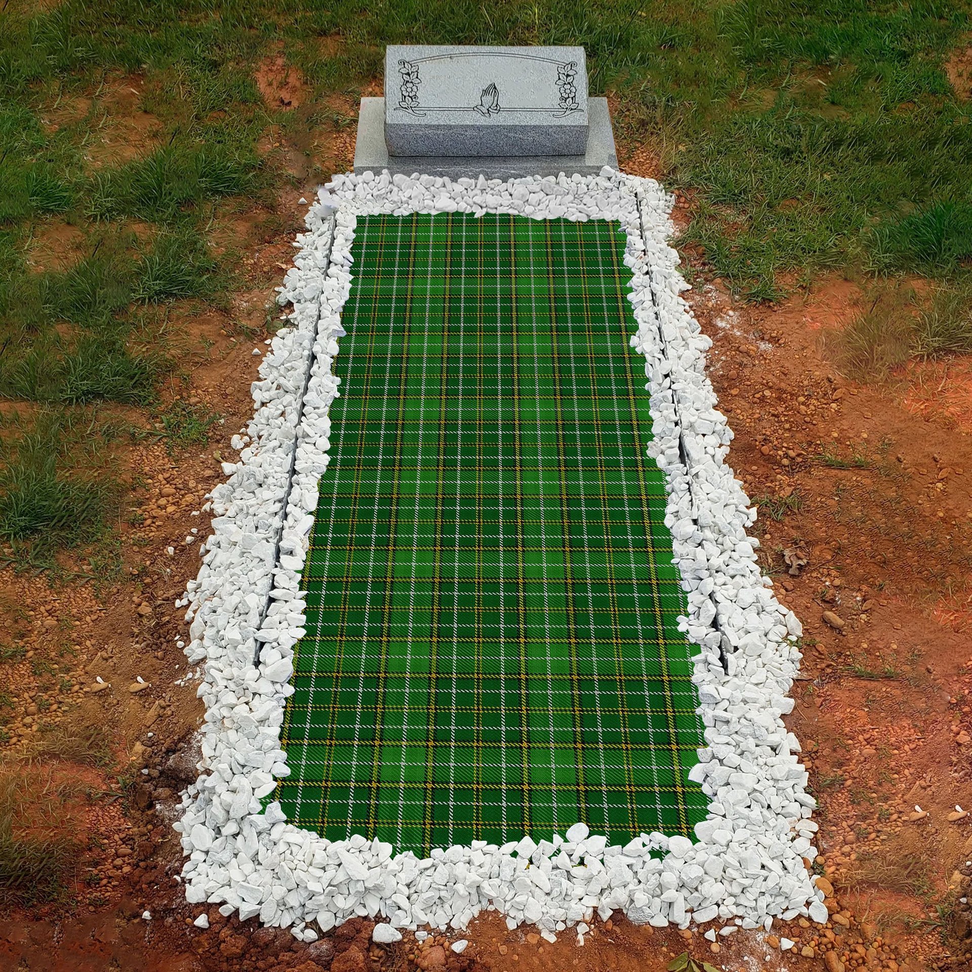 ScotsTee Shop Scottish Foster Hunting Clan Tartan Grave Blanket For Cemetery Waterproof Custom Memorial