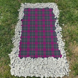 ScotsTee Shop Scottish Gregor Hunting Modern Clan Tartan Grave Blanket For Cemetery Waterproof Custom Memorial
