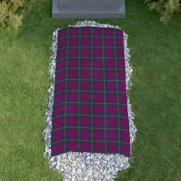 ScotsTee Shop Scottish Gregor Hunting Modern Clan Tartan Grave Blanket For Cemetery Waterproof Custom Memorial