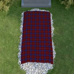ScotsTee Shop Scottish Hudson Clan Tartan Grave Blanket For Cemetery Waterproof Custom Memorial