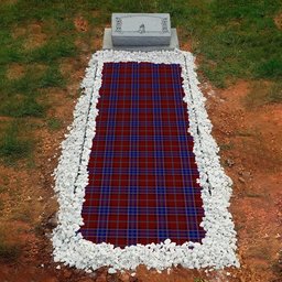 ScotsTee Shop Scottish Hudson Clan Tartan Grave Blanket For Cemetery Waterproof Custom Memorial