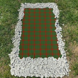 ScotsTee Shop Scottish Fulton SC Clan Tartan Grave Blanket For Cemetery Waterproof Custom Memorial
