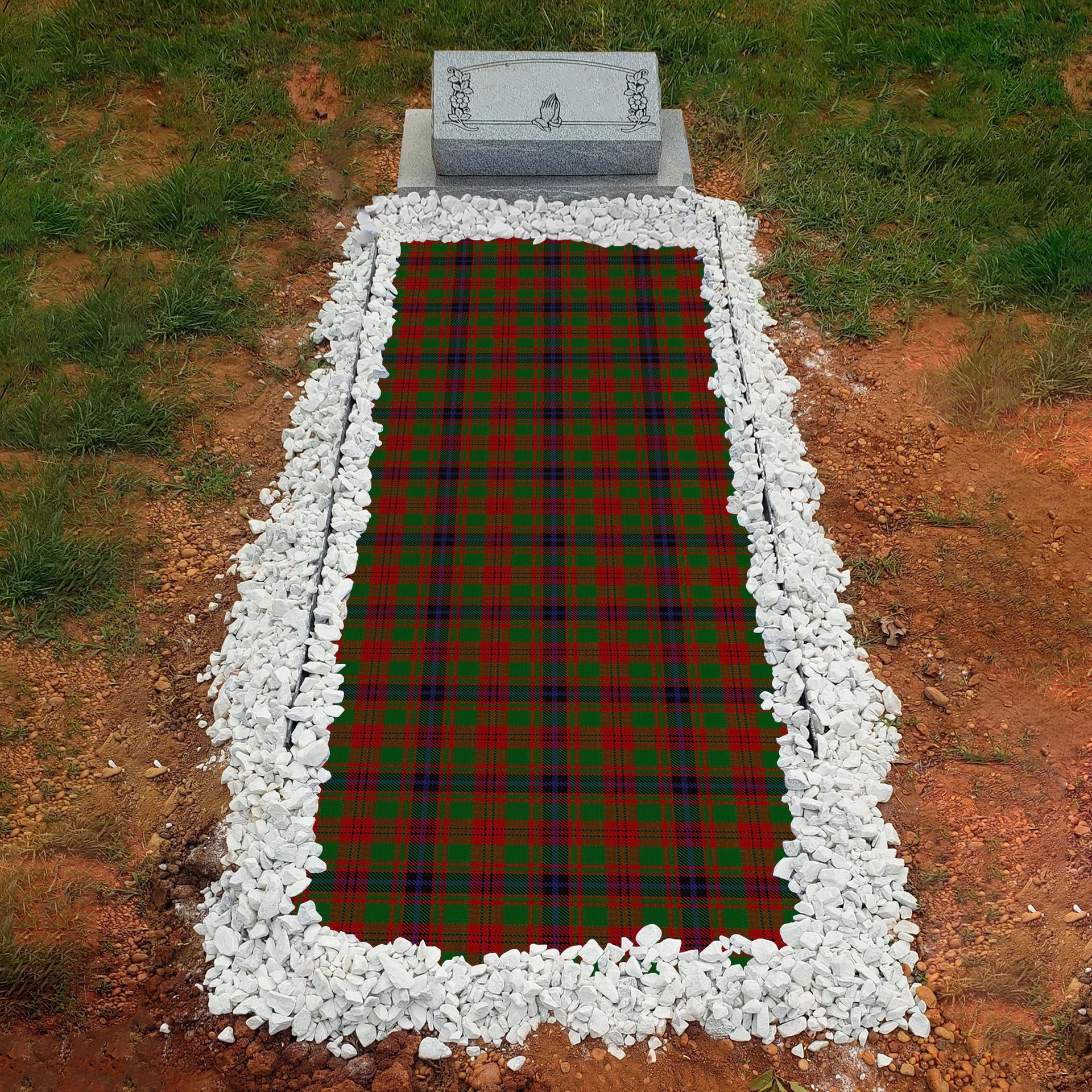 ScotsTee Shop Scottish Fulton 1999 Clan Tartan Grave Blanket For Cemetery Waterproof Custom Memorial