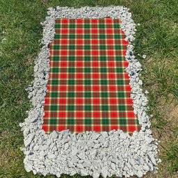 ScotsTee Shop Scottish Gibson Clan Tartan Grave Blanket For Cemetery Waterproof Custom Memorial