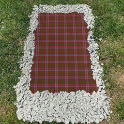 ScotsTee Shop Scottish Harkness Dress Clan Tartan Grave Blanket For Cemetery Waterproof Custom Memorial