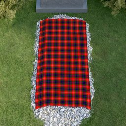 ScotsTee Shop Scottish Fraser Lovat Modern Clan Tartan Grave Blanket For Cemetery Waterproof Custom Memorial