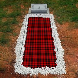 ScotsTee Shop Scottish Hog Clan Tartan Grave Blanket For Cemetery Waterproof Custom Memorial