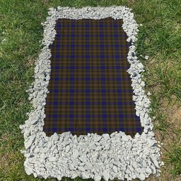ScotsTee Shop Scottish Highfield Hunting Clan Tartan Grave Blanket For Cemetery Waterproof Custom Memorial