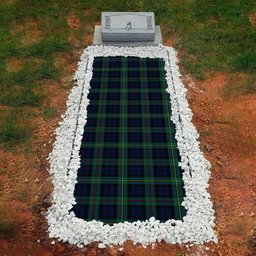 ScotsTee Shop Scottish Ewing Modern Clan Tartan Grave Blanket For Cemetery Waterproof Custom Memorial