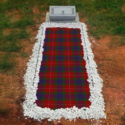 ScotsTee Shop Scottish Fraser Clan Tartan Grave Blanket For Cemetery Waterproof Custom Memorial