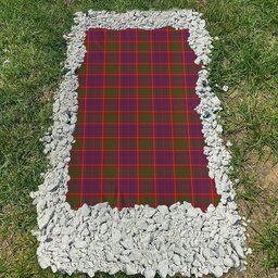 ScotsTee Shop Scottish Fox Red Clan Tartan Grave Blanket For Cemetery Waterproof Custom Memorial