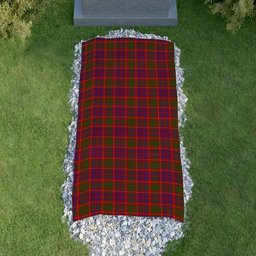 ScotsTee Shop Scottish Fox Red Clan Tartan Grave Blanket For Cemetery Waterproof Custom Memorial