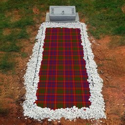 ScotsTee Shop Scottish Fox Red Clan Tartan Grave Blanket For Cemetery Waterproof Custom Memorial