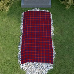 ScotsTee Shop Scottish Hamilton Clan Tartan Grave Blanket For Cemetery Waterproof Custom Memorial