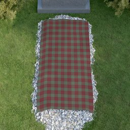 ScotsTee Shop Scottish Gregor Hunting Ancient Clan Tartan Grave Blanket For Cemetery Waterproof Custom Memorial