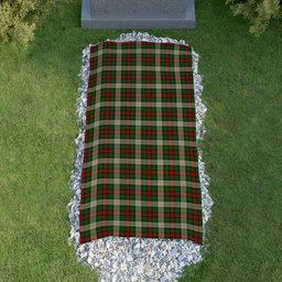 ScotsTee Shop Scottish Hohenzollern Staff Clan Tartan Grave Blanket For Cemetery Waterproof Custom Memorial
