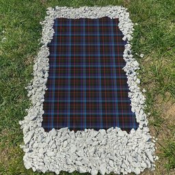 ScotsTee Shop Scottish Kennedy Irish Clan Tartan Grave Blanket For Cemetery Waterproof Custom Memorial