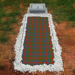 ScotsTee Shop Scottish Gow Ancient Clan Tartan Grave Blanket For Cemetery Waterproof Custom Memorial