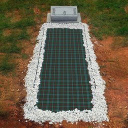 ScotsTee Shop Scottish Dundee Green Clan Tartan Grave Blanket For Cemetery Waterproof Custom Memorial