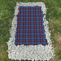 ScotsTee Shop Scottish Greer Clan Tartan Grave Blanket For Cemetery Waterproof Custom Memorial