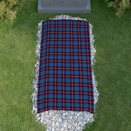 ScotsTee Shop Scottish Greer Clan Tartan Grave Blanket For Cemetery Waterproof Custom Memorial