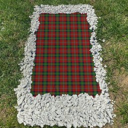 ScotsTee Shop Scottish Fullerton Clan Tartan Grave Blanket For Cemetery Waterproof Custom Memorial
