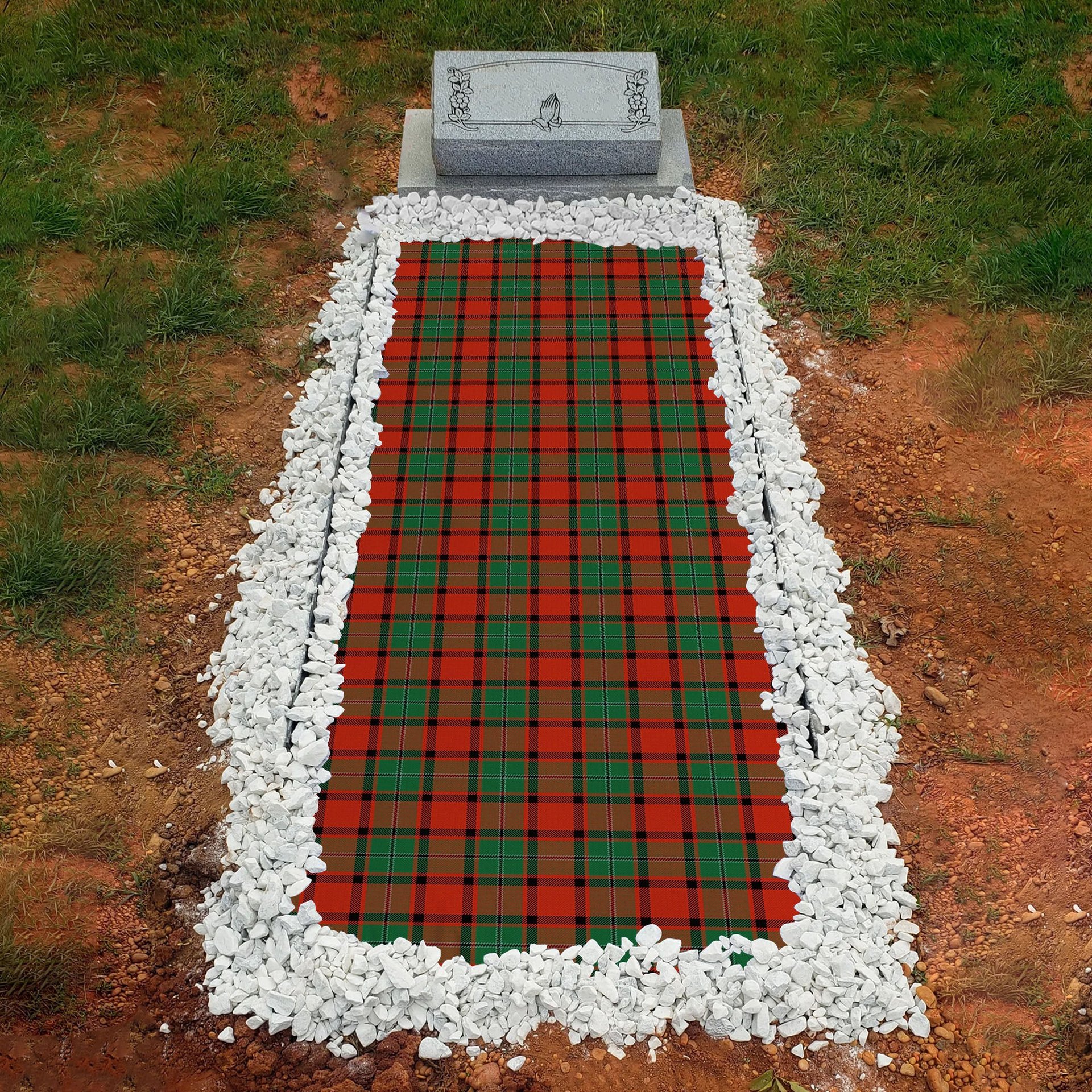 ScotsTee Shop Scottish MacPhail Ancient Clan Tartan Grave Blanket For Cemetery Waterproof Custom Memorial
