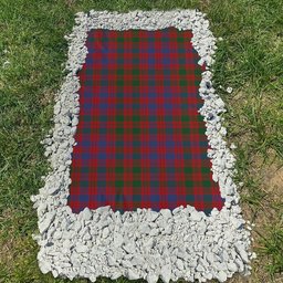 ScotsTee Shop Scottish MacColl Ancient Clan Tartan Grave Blanket For Cemetery Waterproof Custom Memorial