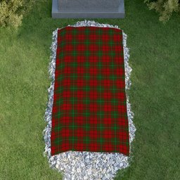 ScotsTee Shop Scottish MacAulay Clan Tartan Grave Blanket For Cemetery Waterproof Custom Memorial