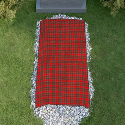 ScotsTee Shop Scottish MacBean Modern Clan Tartan Grave Blanket For Cemetery Waterproof Custom Memorial